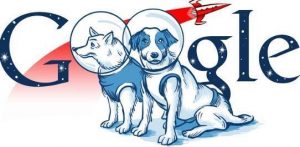 Google doodle in honor of Belka and Strelka