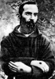 The young Father Pio shows the stigmata (Public Domain – wiki)